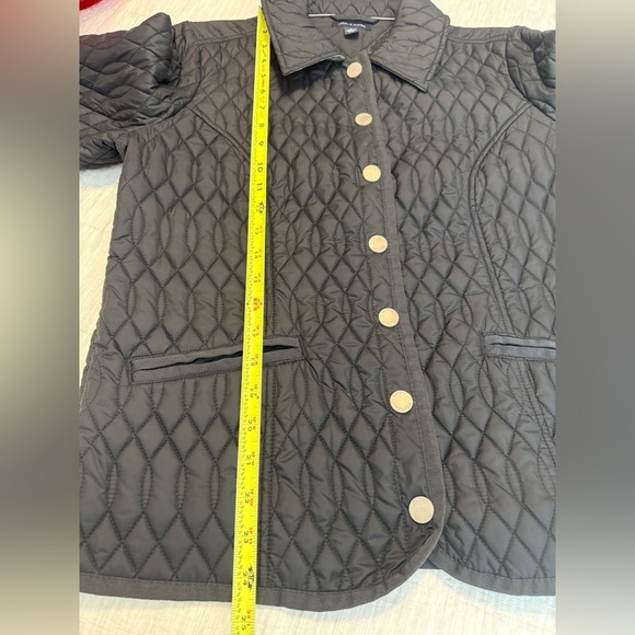 Tommy Hilfiger Coat Jacket Black Quilted Snap Lightweight Pockets Medium - Picture 5 of 6